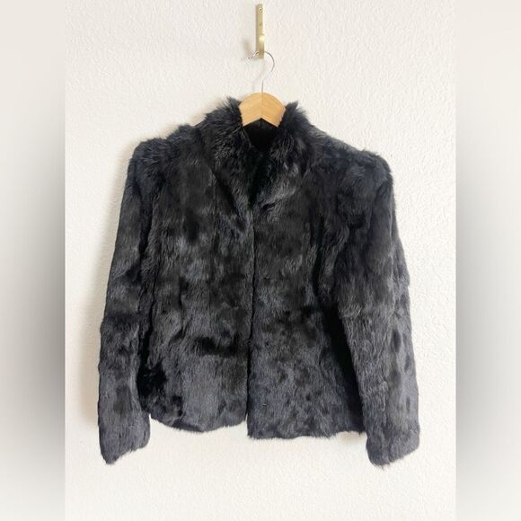 Vintage Jackets & Blazers - Vintage Black Fur Jacket